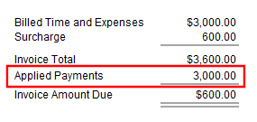 Applied payments